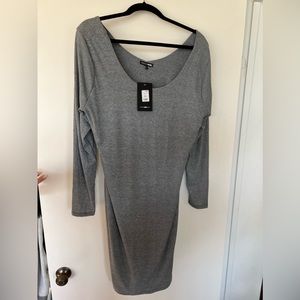 👑NWT 2X Fashion Nova Gray Knit Dress👑
